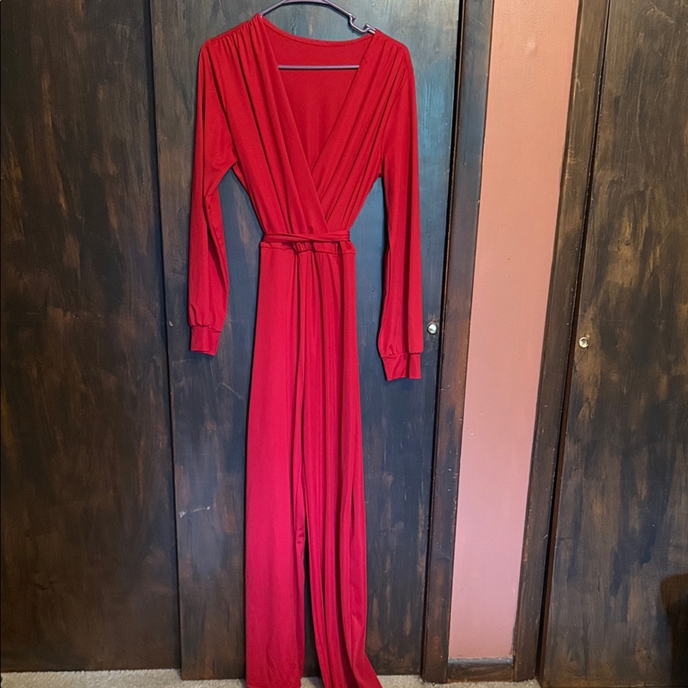 Elegant Red Wrap Jumper NWOT